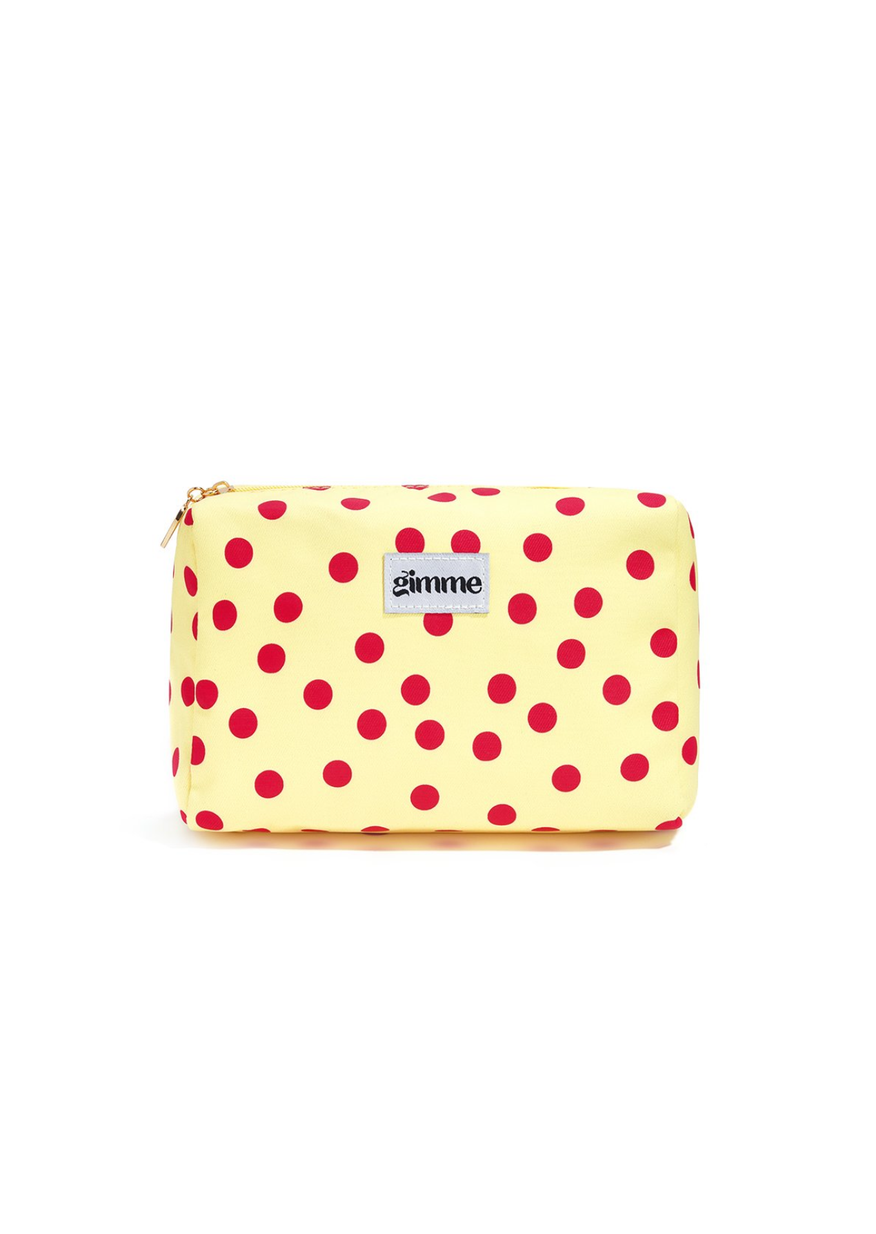 Make-up tas dots -  geel