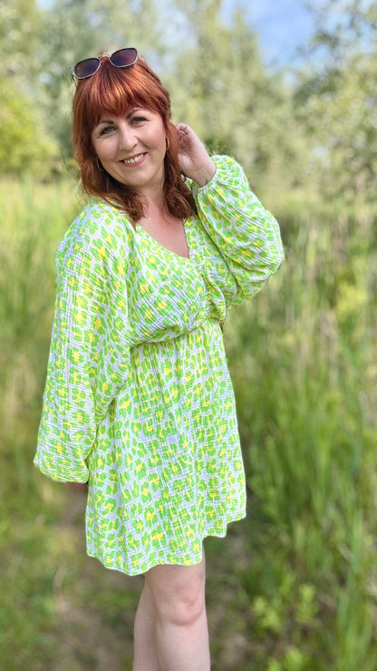 Pastel jungle shorty dress