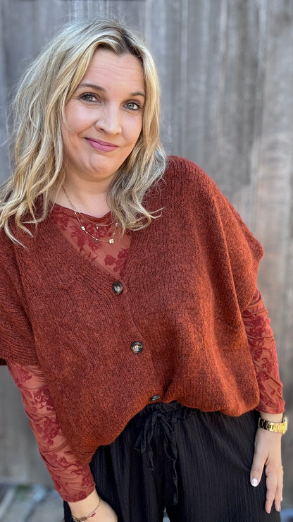Elora cardigan - Brique