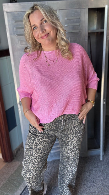 Bow touch trui - Roze