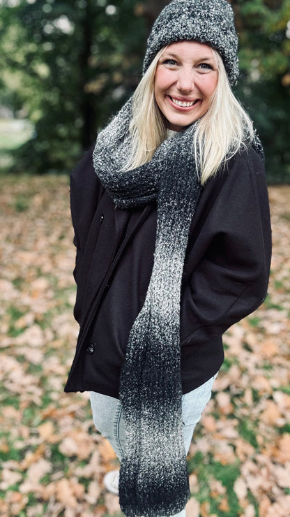 Mingle set (sjaal & muts) - Zwart