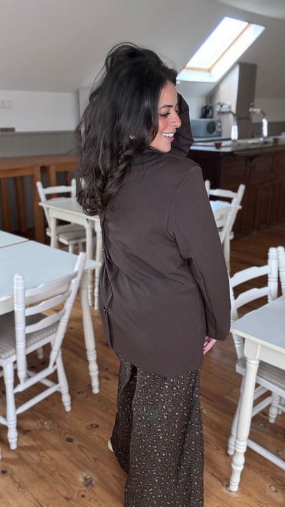 Freya blazer - Bruin