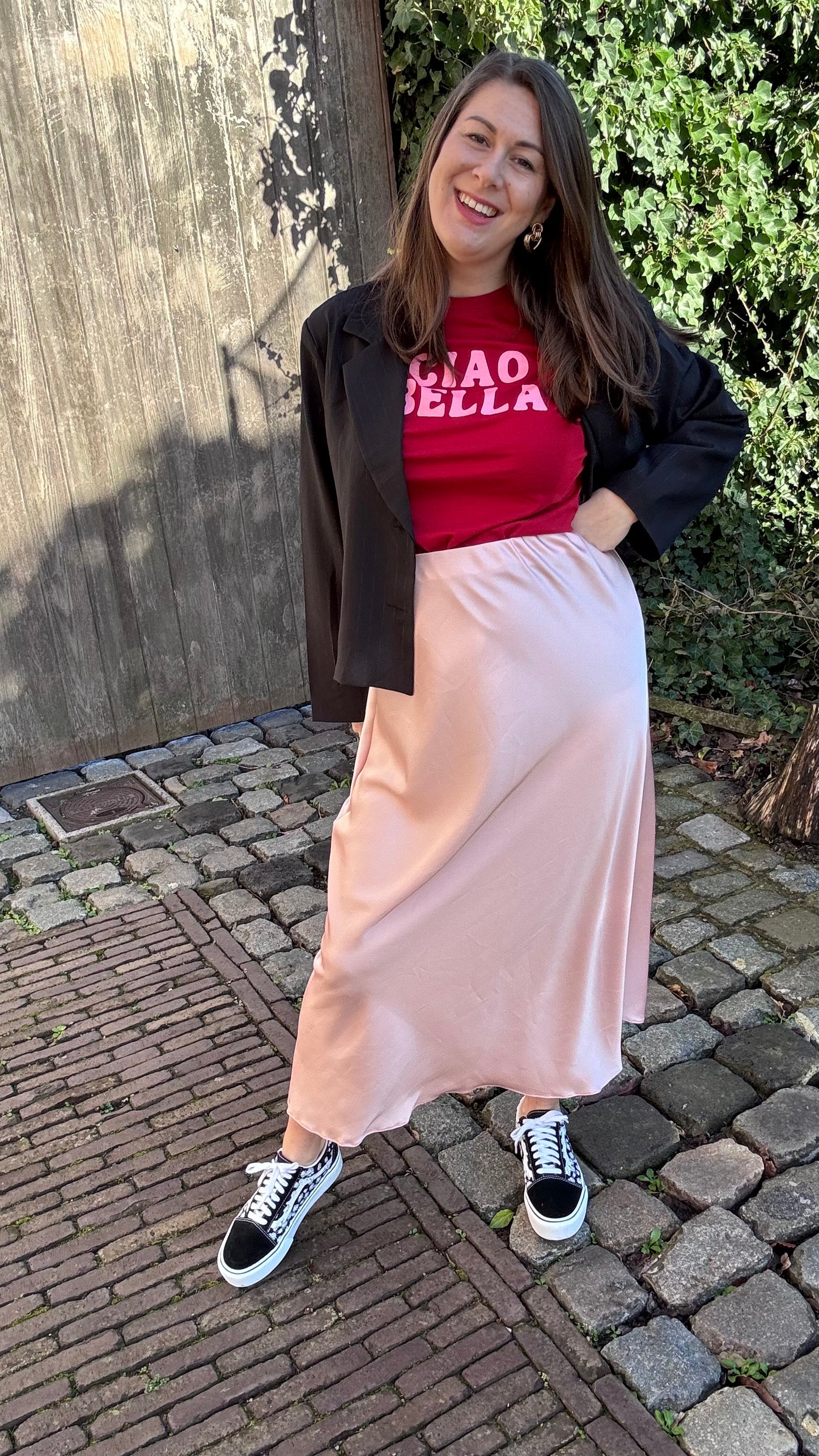 Silky muse rok - Zachtroze