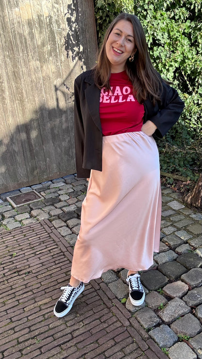 Silky muse rok - Zachtroze
