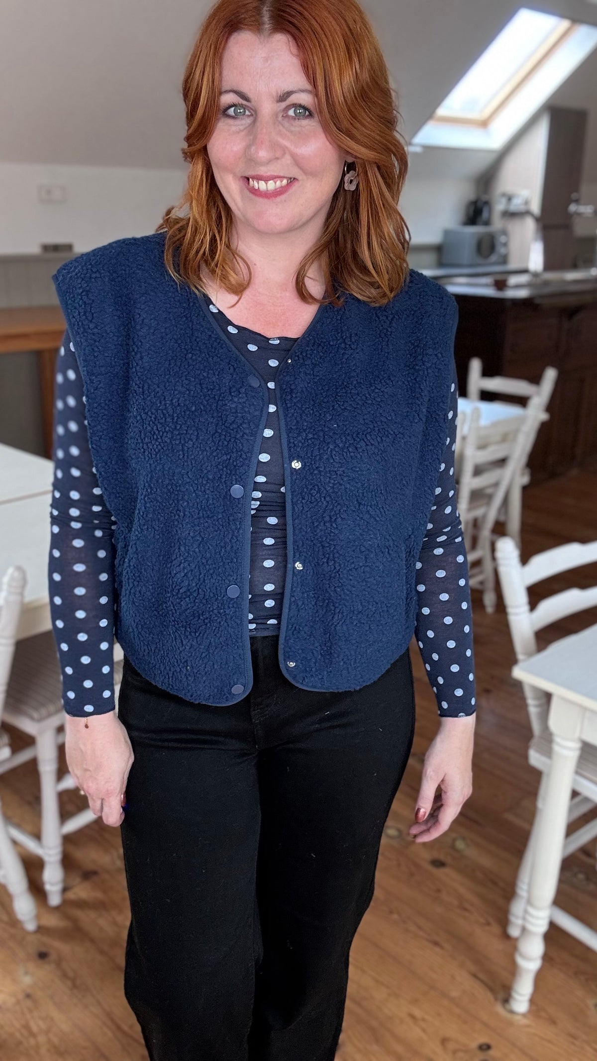 Teddy gilet - Donkerblauw