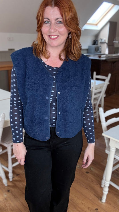 Teddy gilet - Donkerblauw
