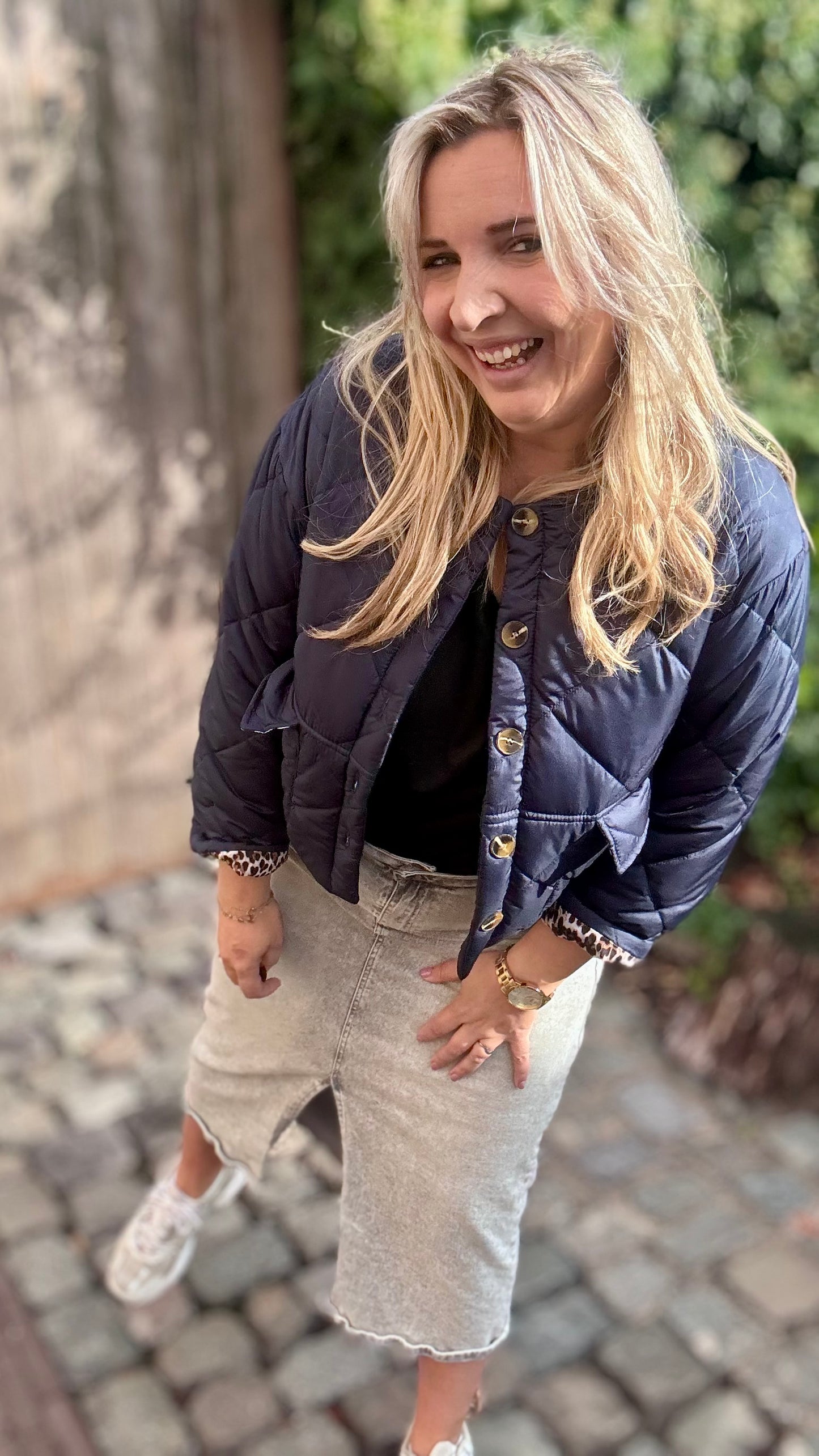 Urban leopard puffer - Donkerblauw