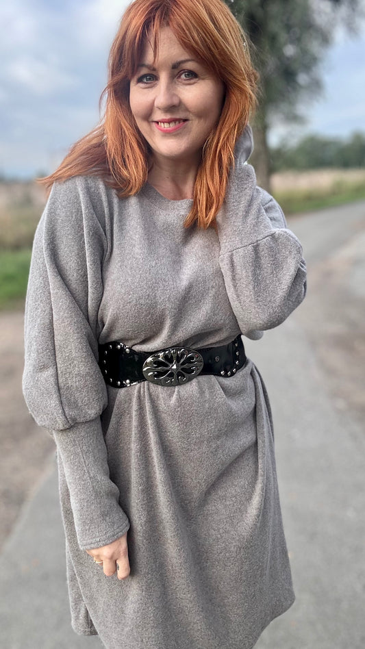 Lounge luxe jurk - Taupe