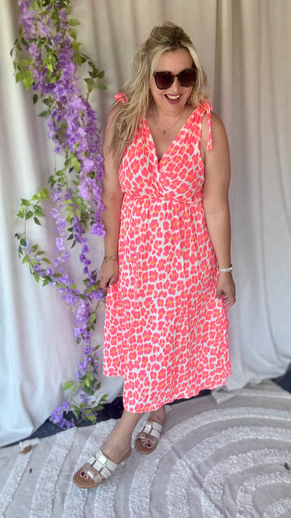 Neon jungle long dress