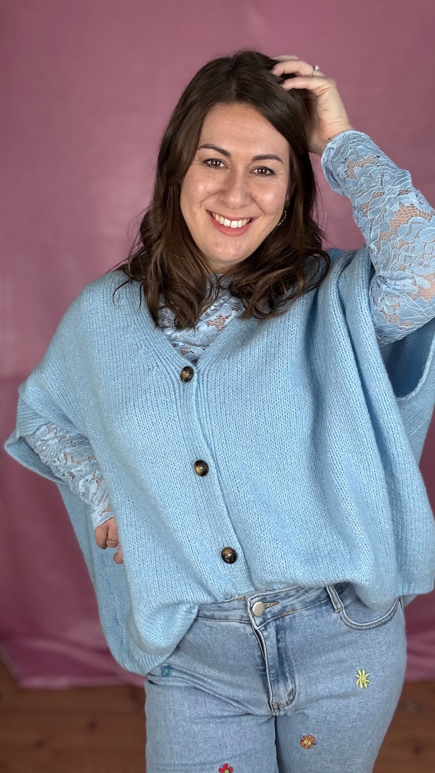 Candy cardigan - Babyblauw
