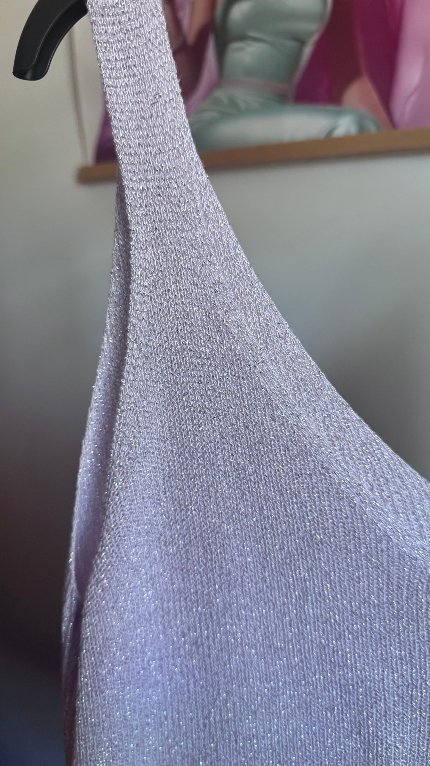 Fine knit Lurex top - Lichtroze