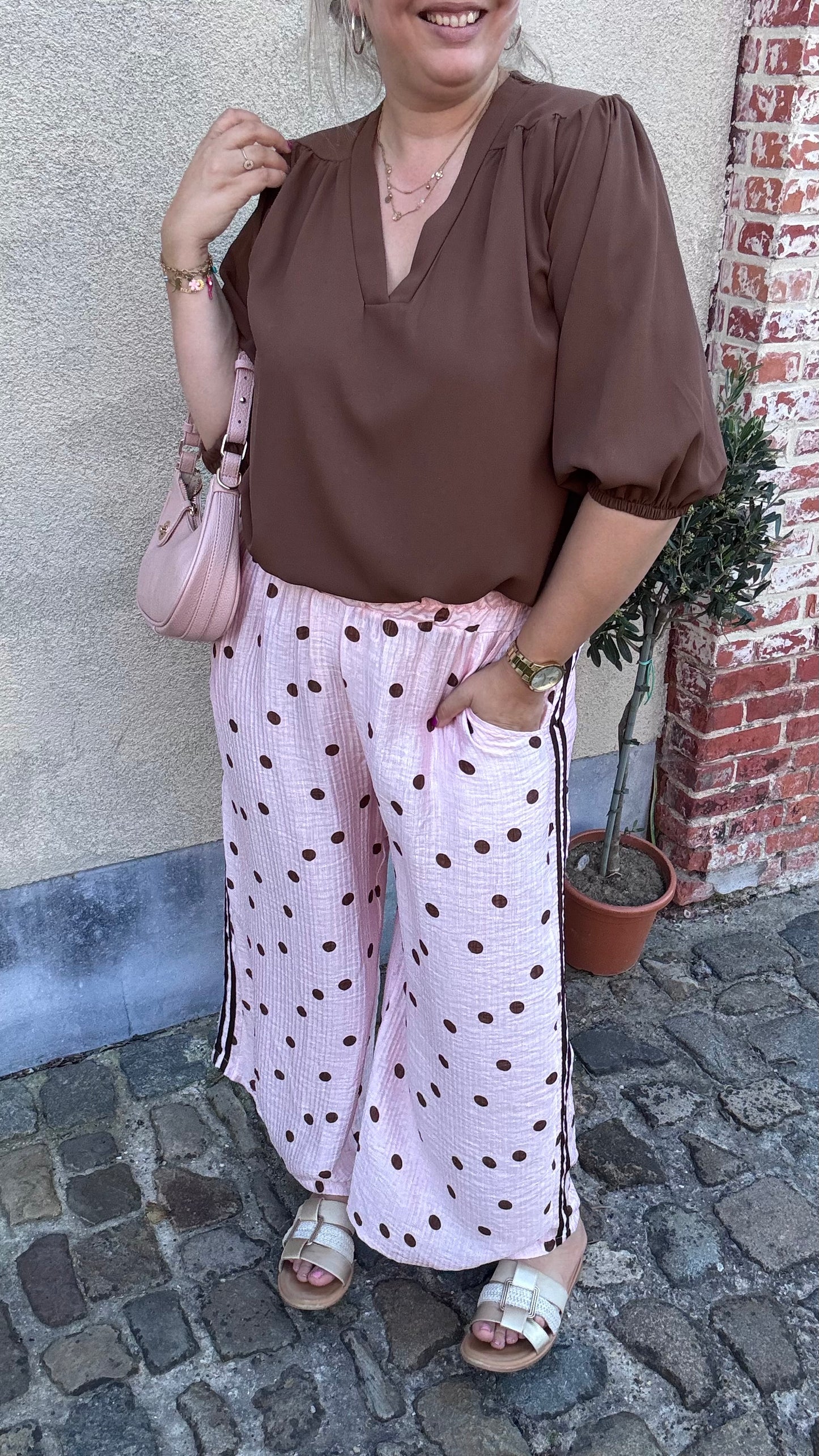 Dots broek - Roze