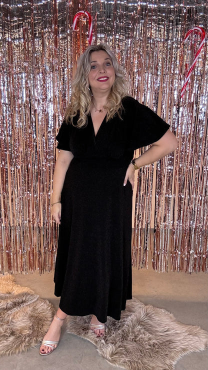 Luna glow jurk - Zwart