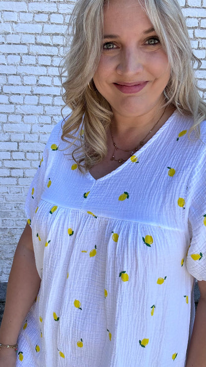 Lemon dress - wit