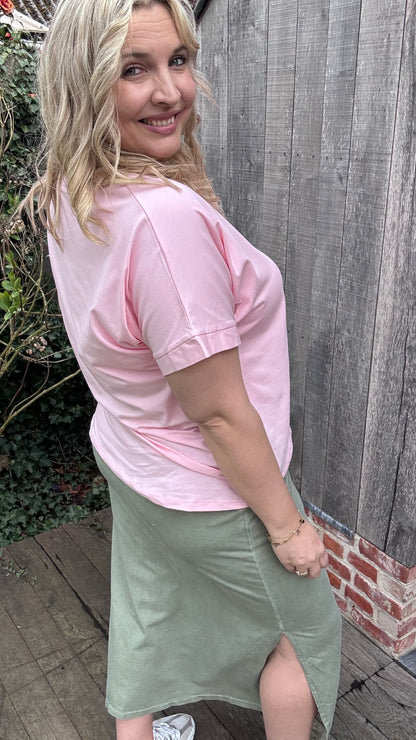 Loose Tina shirt - Lichtroze
