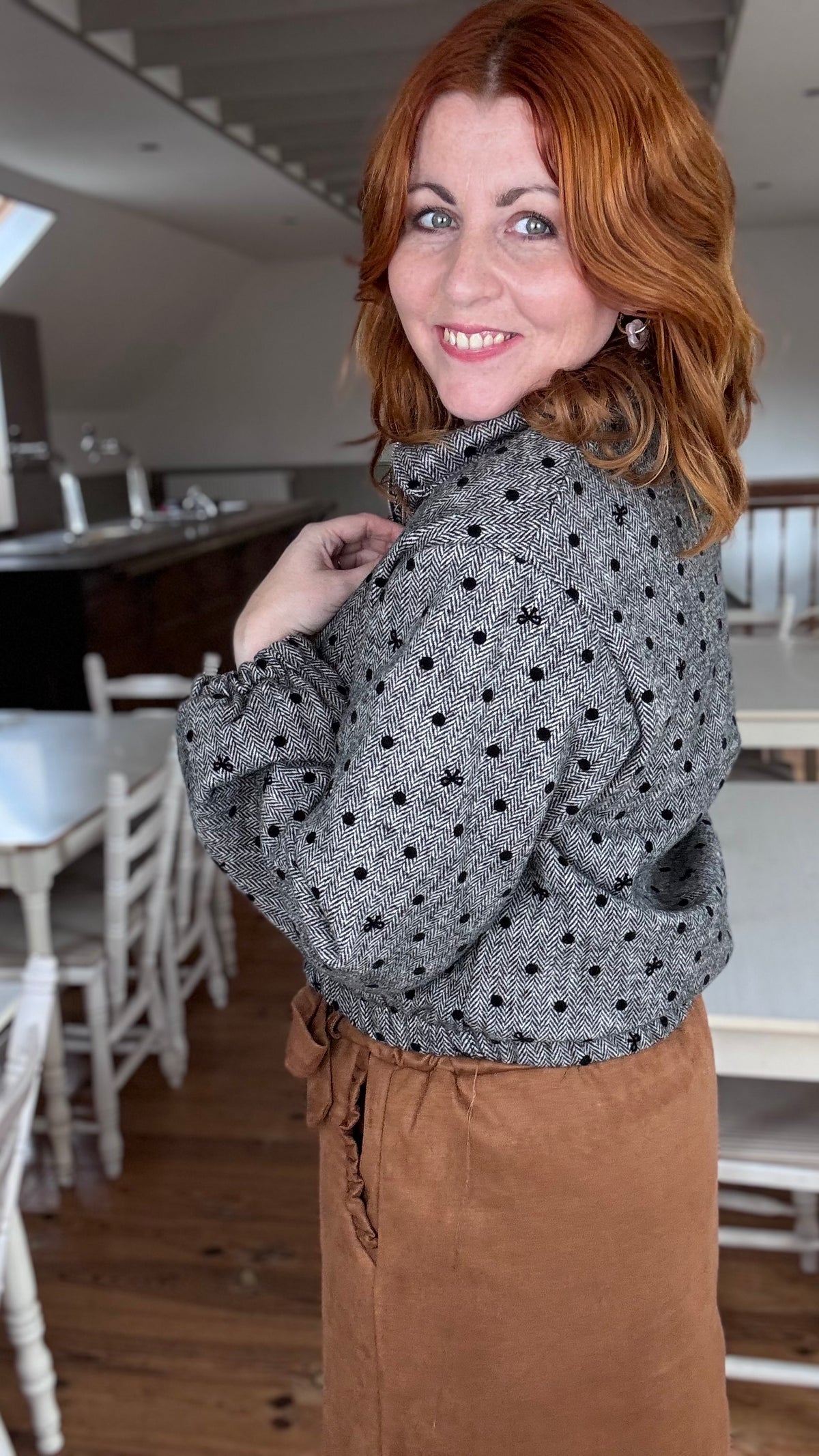 Bows & Dots vest - Zwart