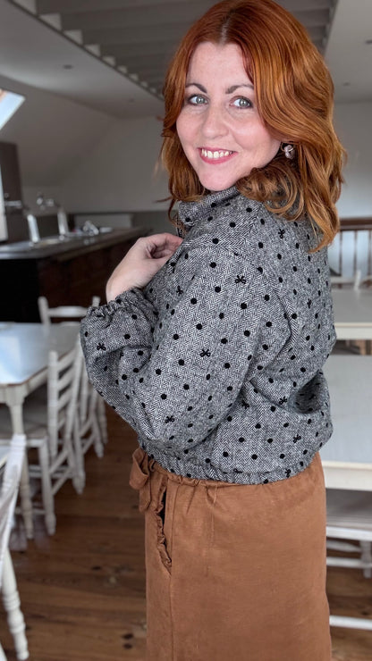 Bows & Dots vest - Zwart