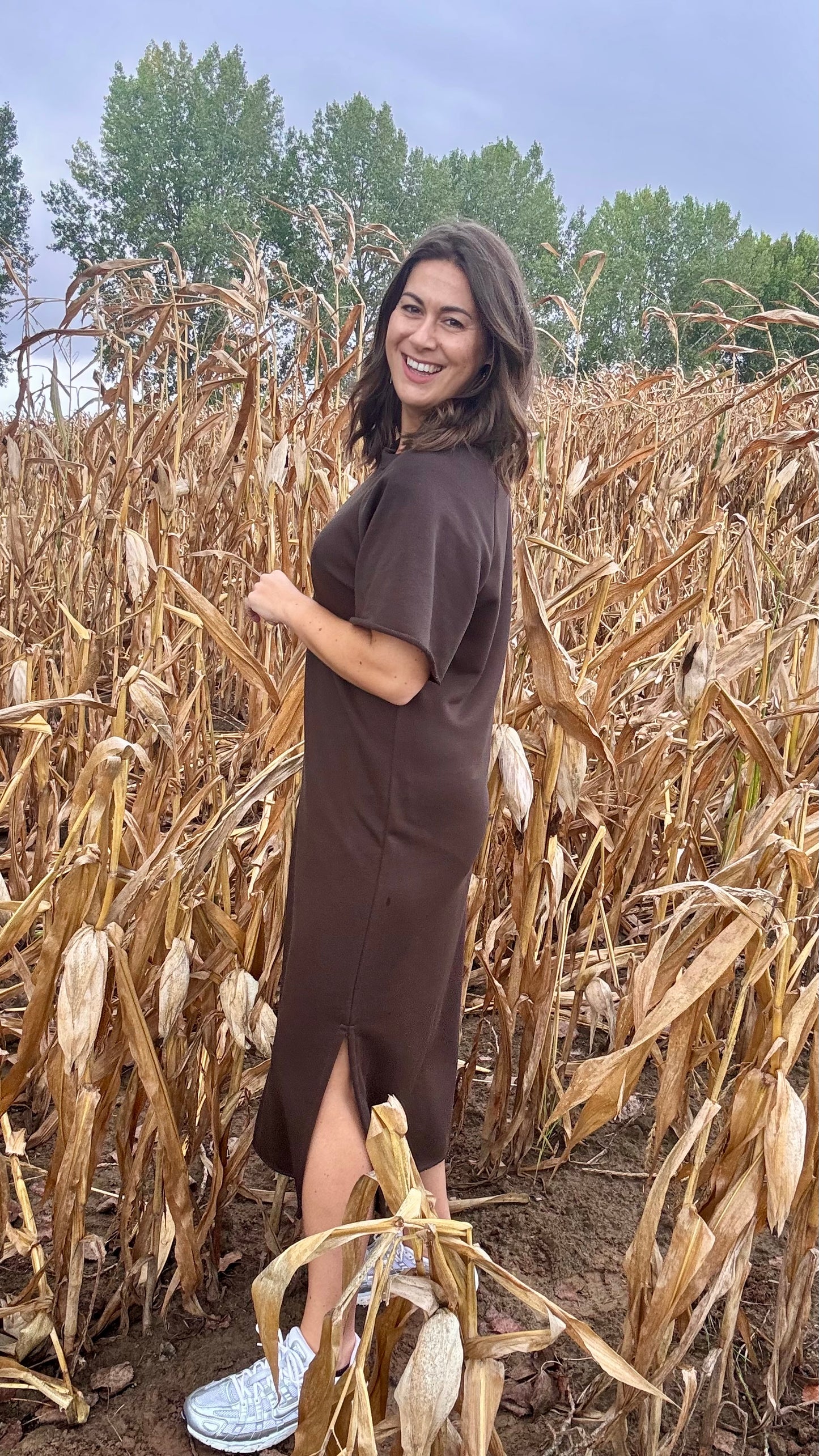 Harvey Sweaterjurk TU1 - Chocolat