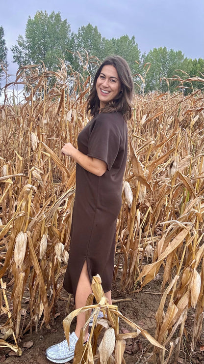 Harvey Sweaterjurk TU1 - Chocolat