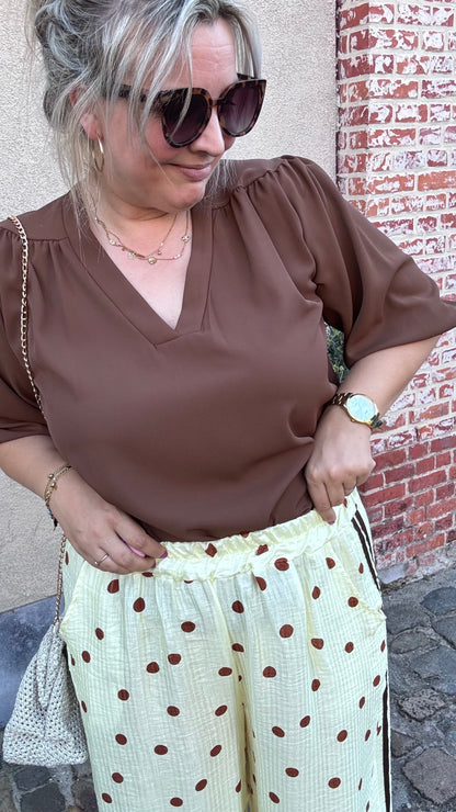 Dots broek - Geel