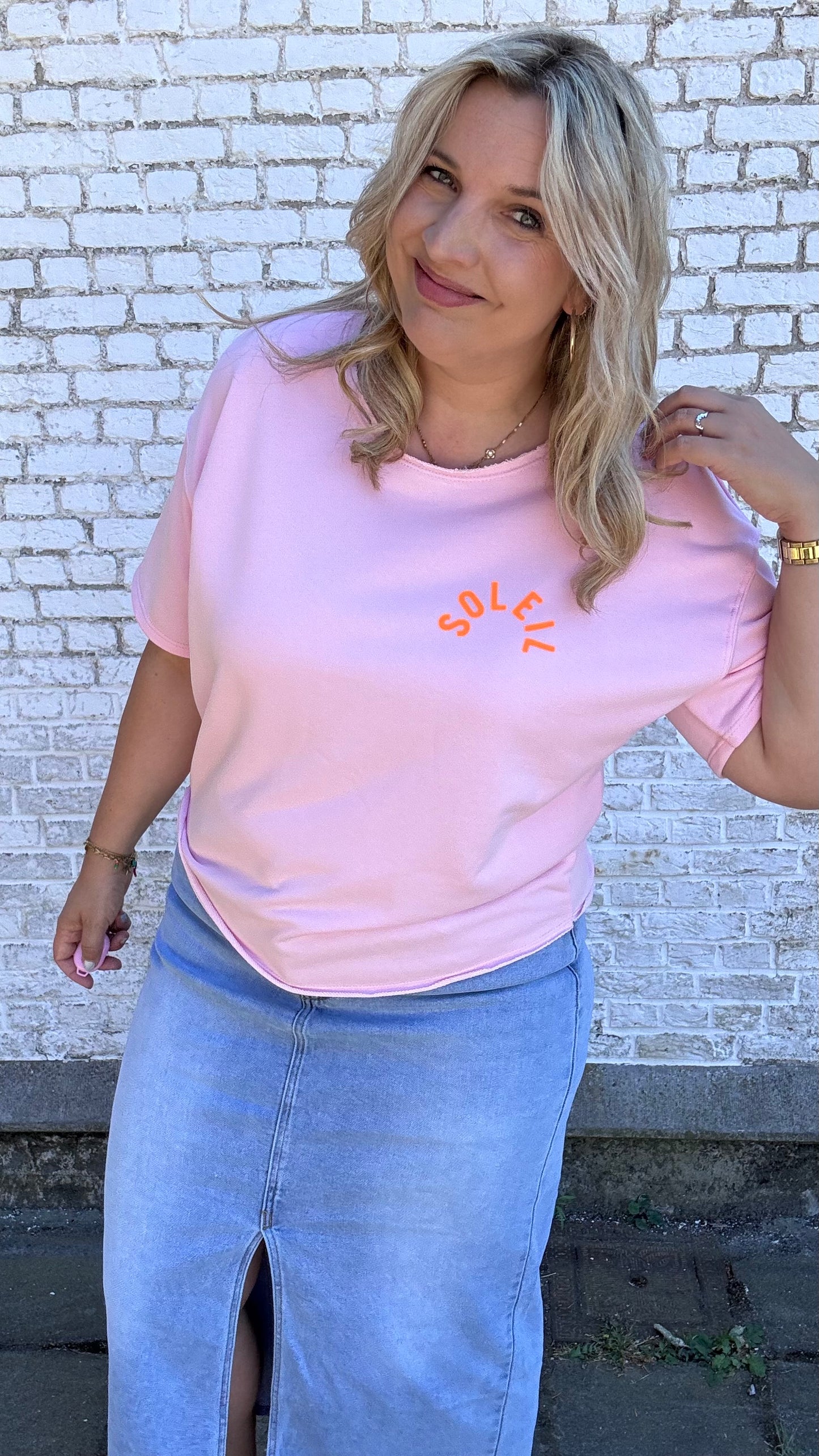 Soleil shirt leopard - Roze