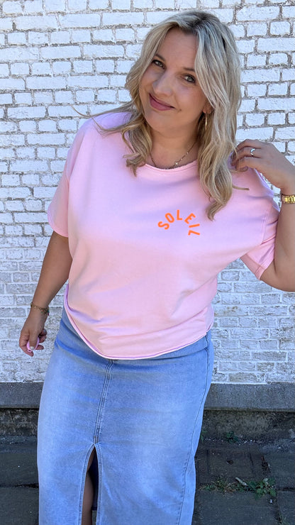 Soleil shirt leopard - Roze