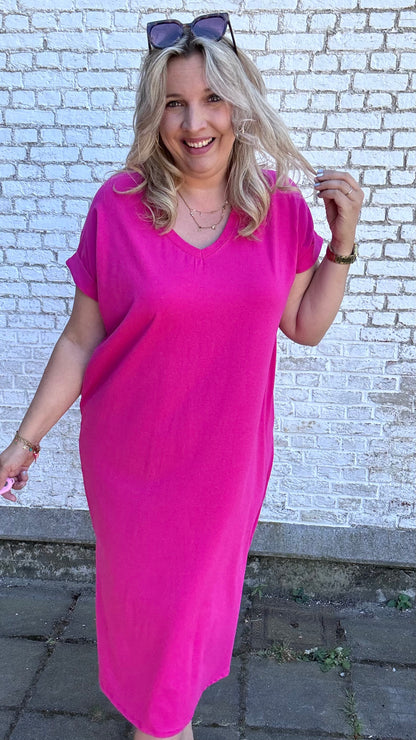 Shauni shirtdress - Fuchsia