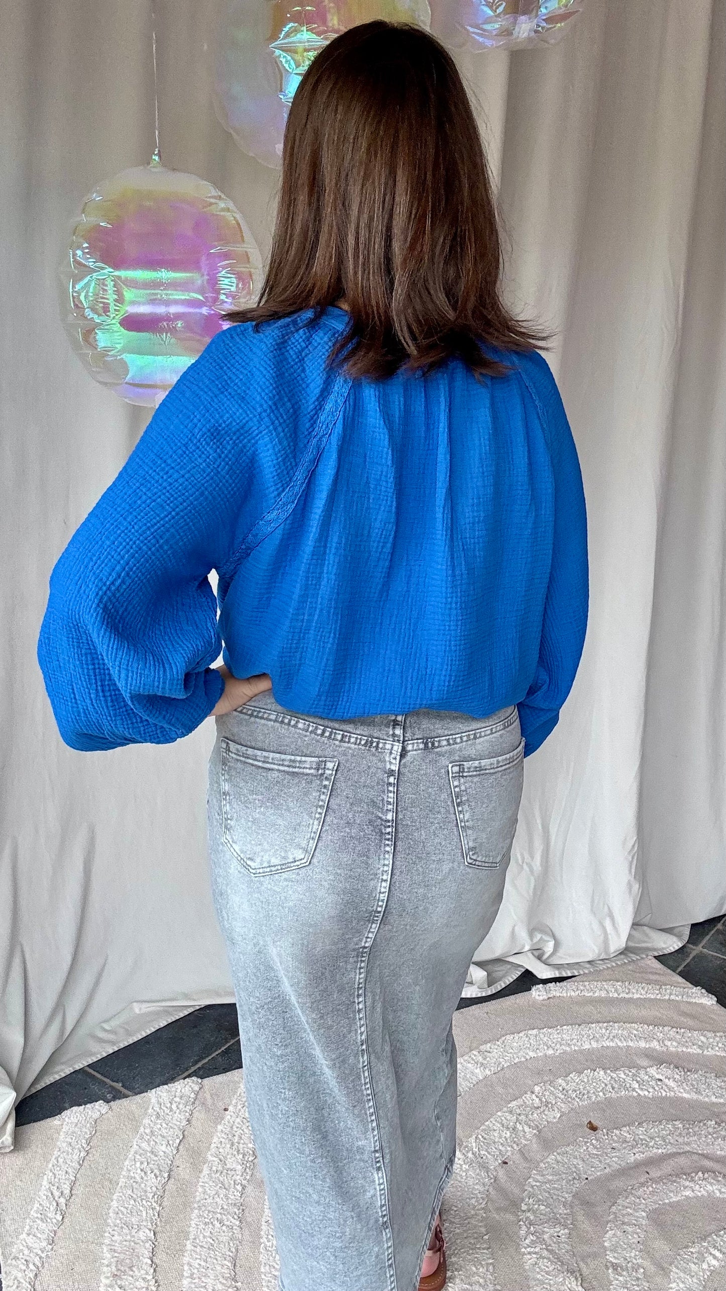 Sofia tetra blouse blauw