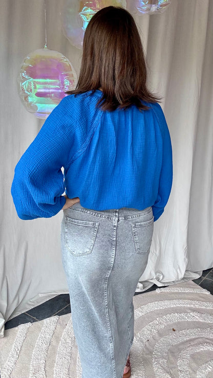 Sofia tetra blouse blauw