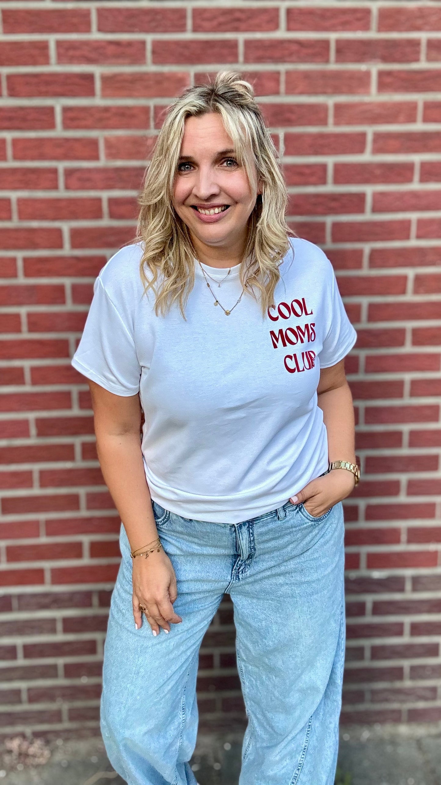 Cool moms club Shirt - Wit