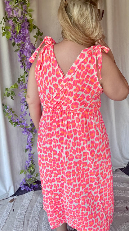 Neon jungle long dress