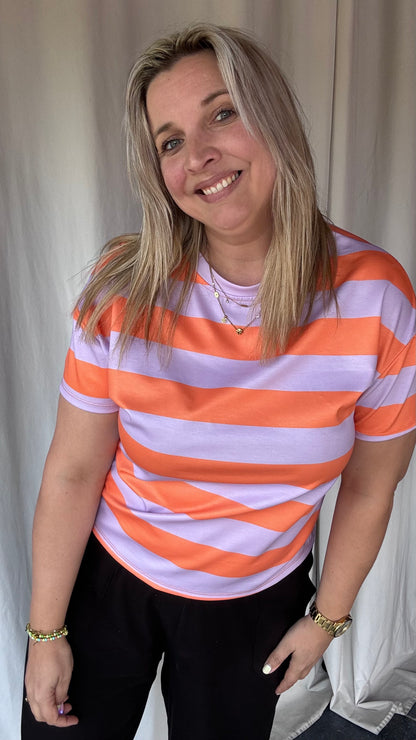Cassie shirt - lila/oranje