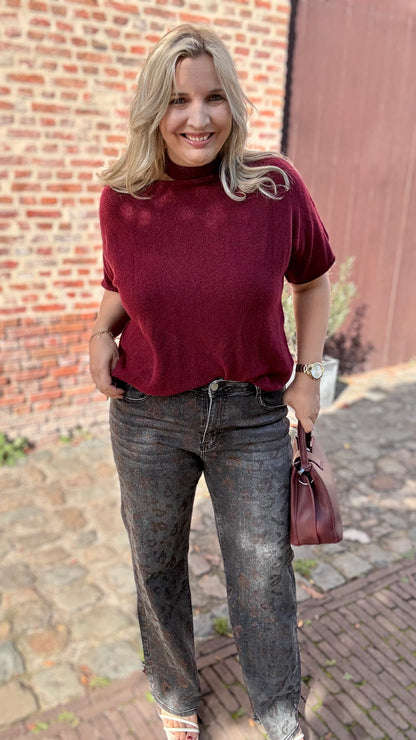 Leopard jeans - Grey Sparkle