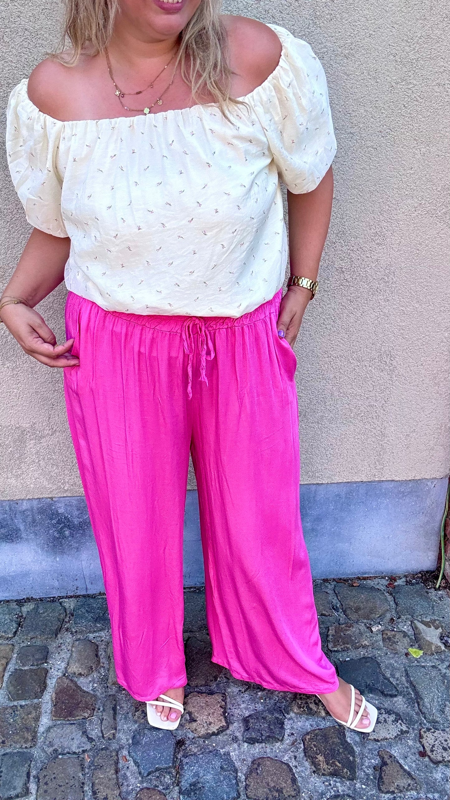 Zoë broek matté - Fuchsia