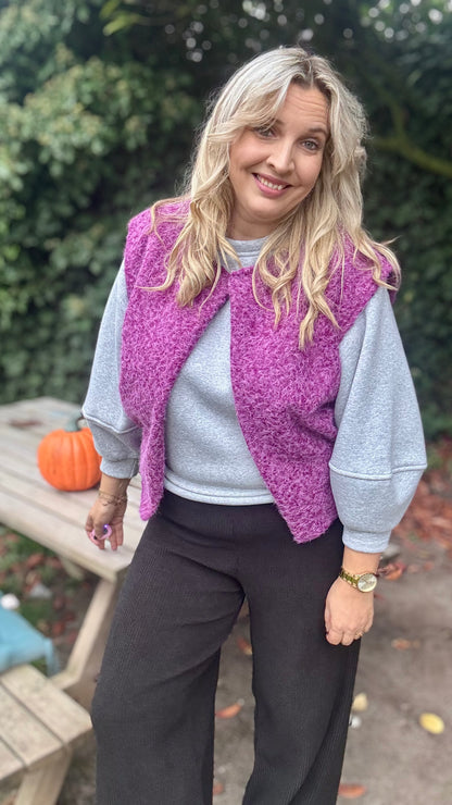 Brush gilet - Mauve