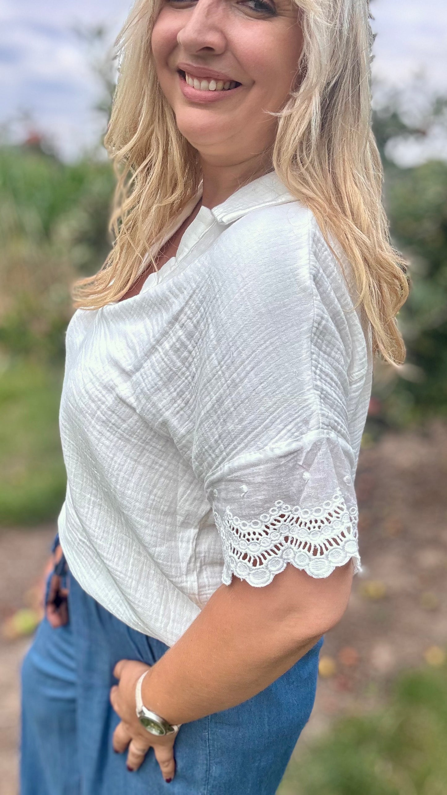 White Romance Blouse
