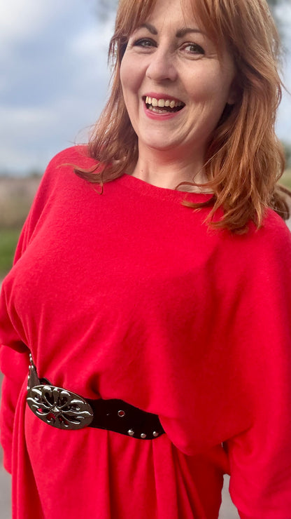 Lounge luxe jurk - Rood