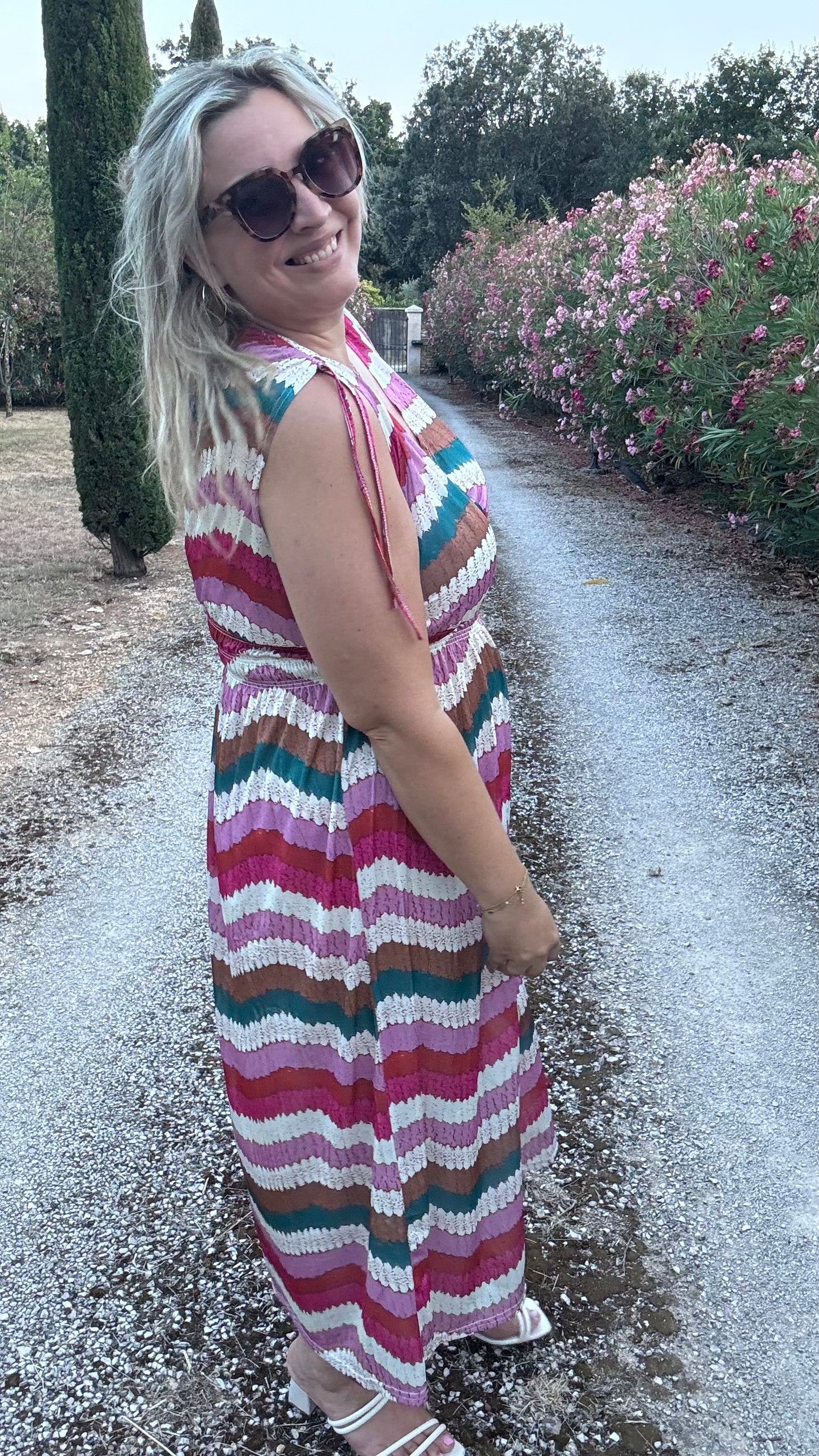 Every Woman Dress - Aztec glow (roze/groen)