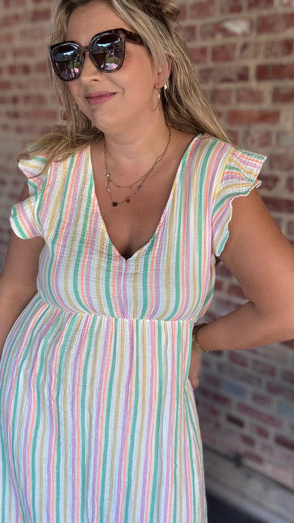 Golden hour dress - pastel