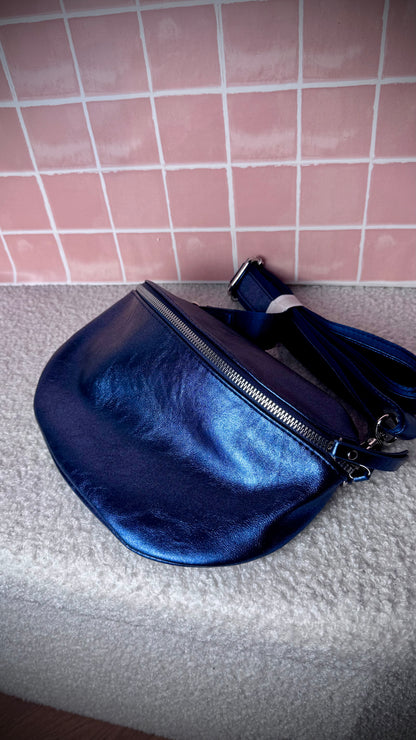 Heuptas metallic - Blauw