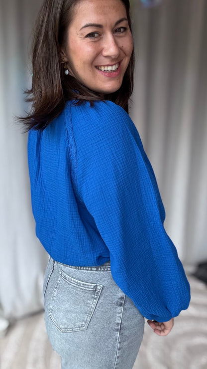 Sofia tetra blouse blauw