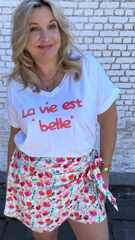 Shirt La vie est belle - Koraal