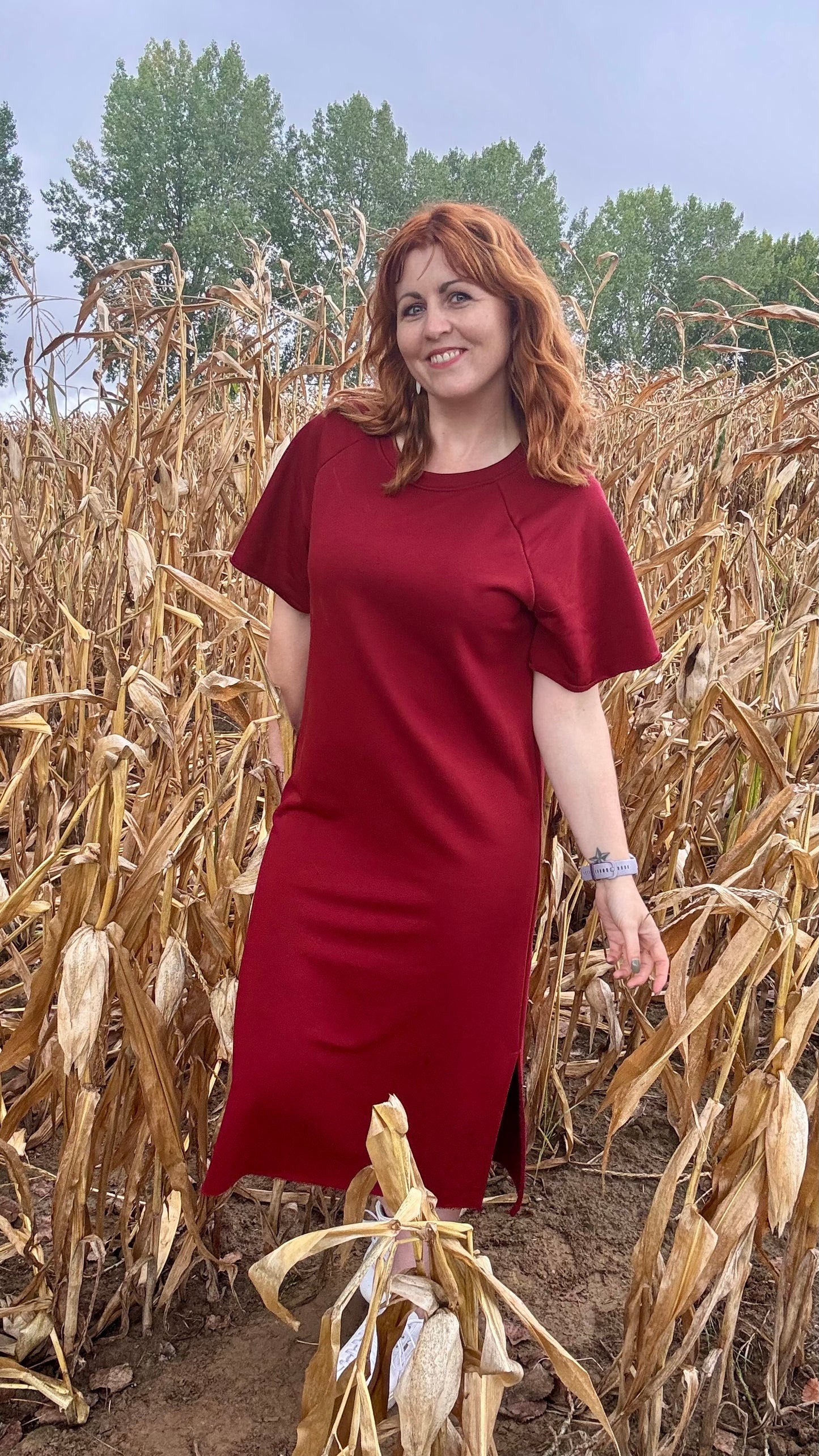 Harvey sweaterjurk TU1 - Burgundy