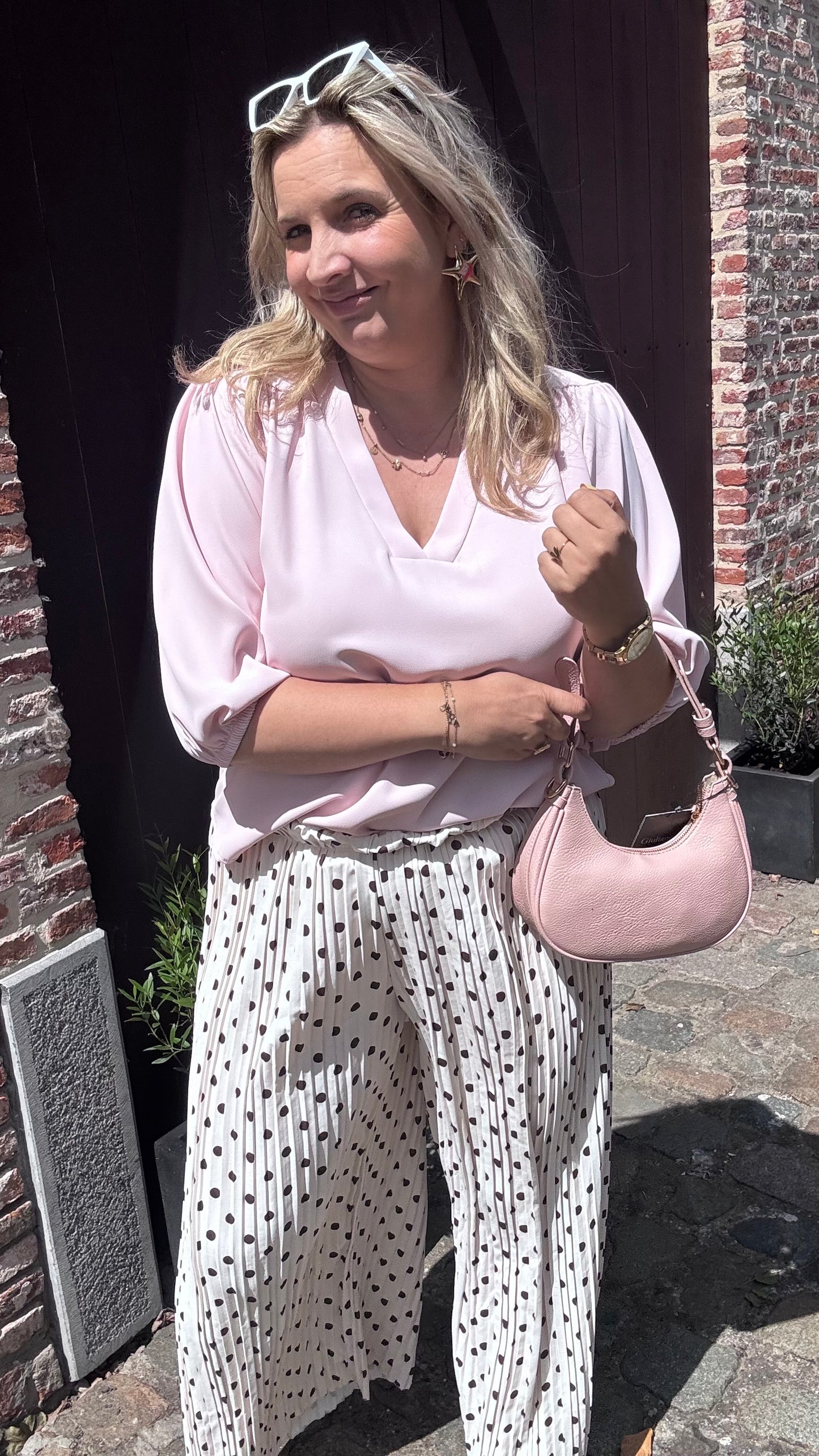 Polkadot Plissé broek