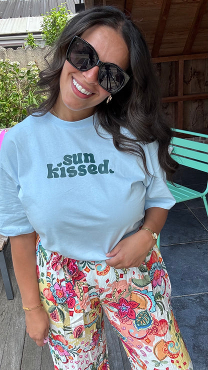 T-shirt sunkissed - lichtblauw