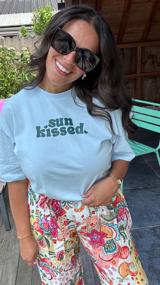 T-shirt sunkissed - lichtblauw