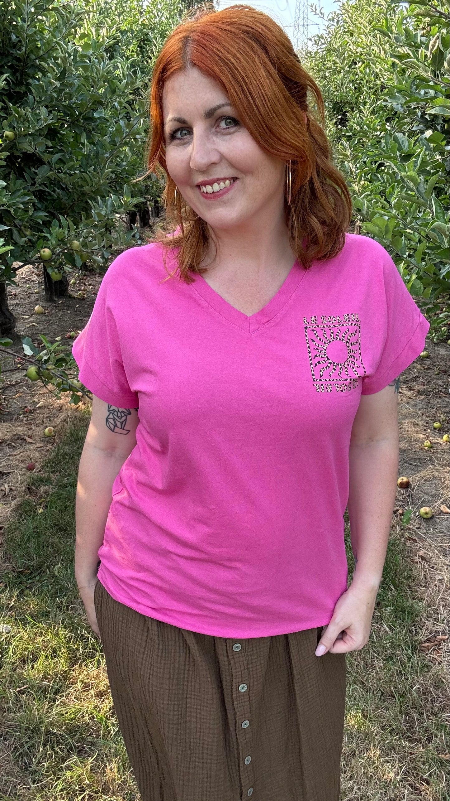 Le soleil shirt - Fuchsia