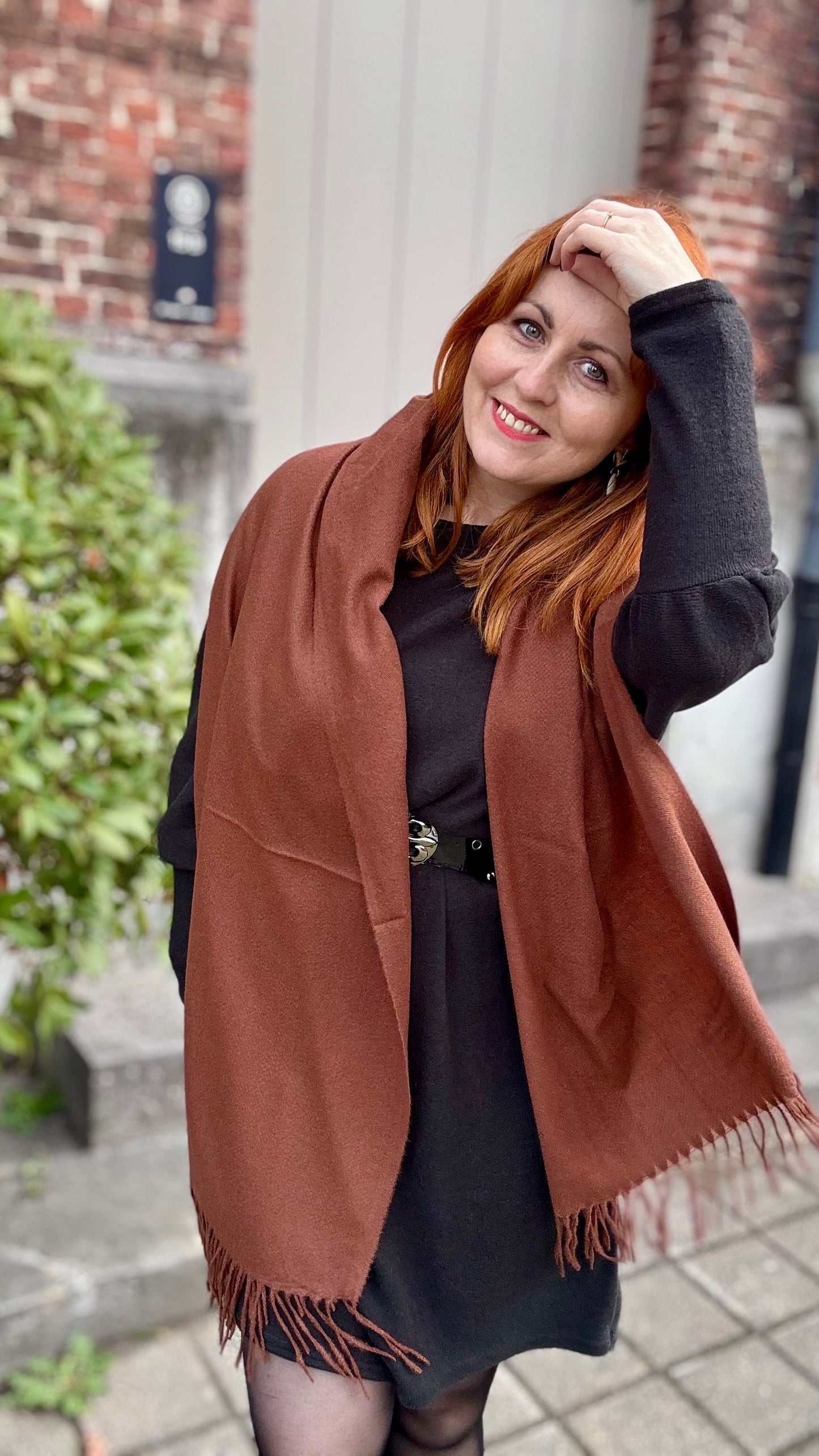 Cozy Tea sjaal - Donkerbruin