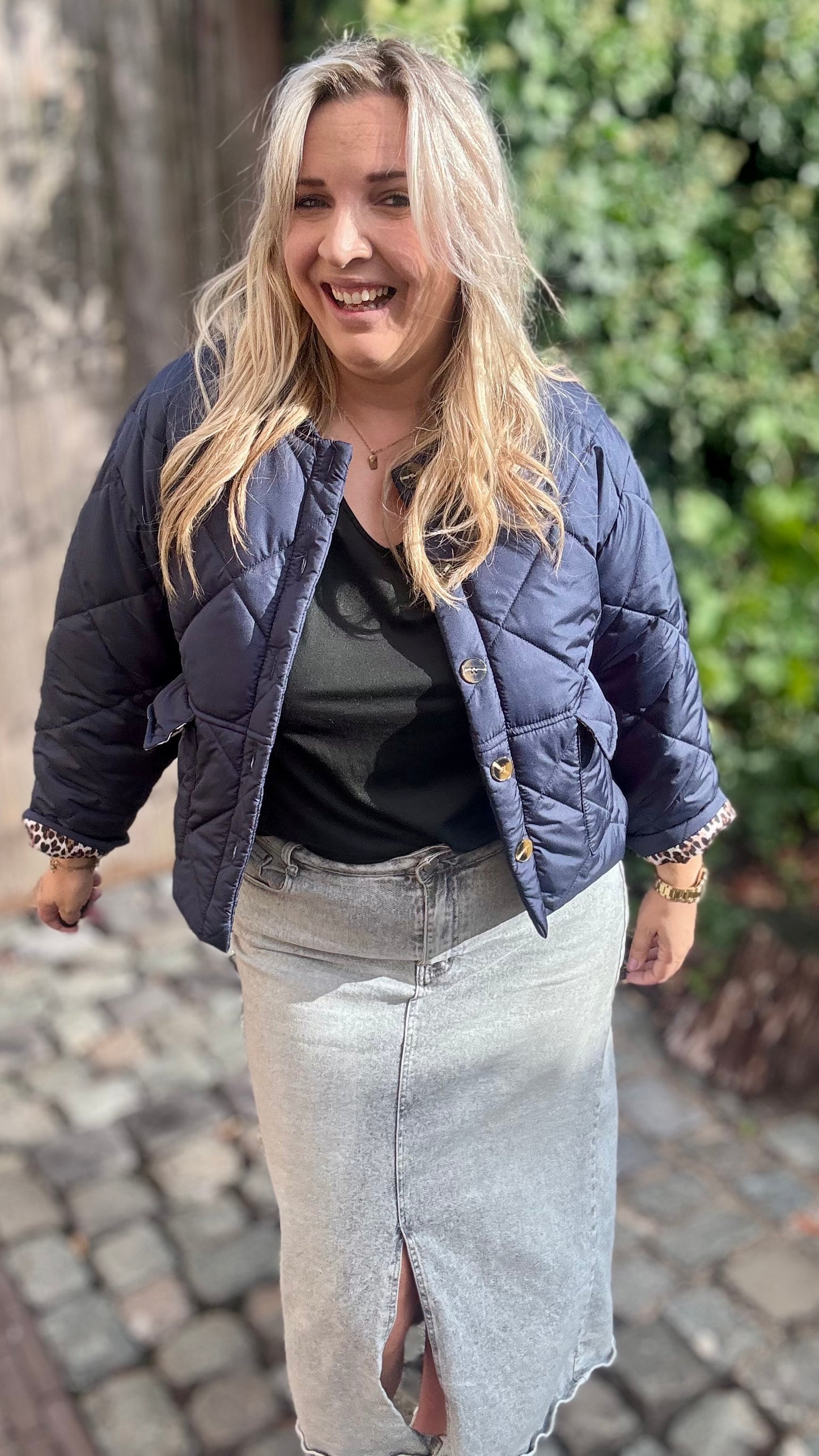 Urban leopard puffer - Donkerblauw