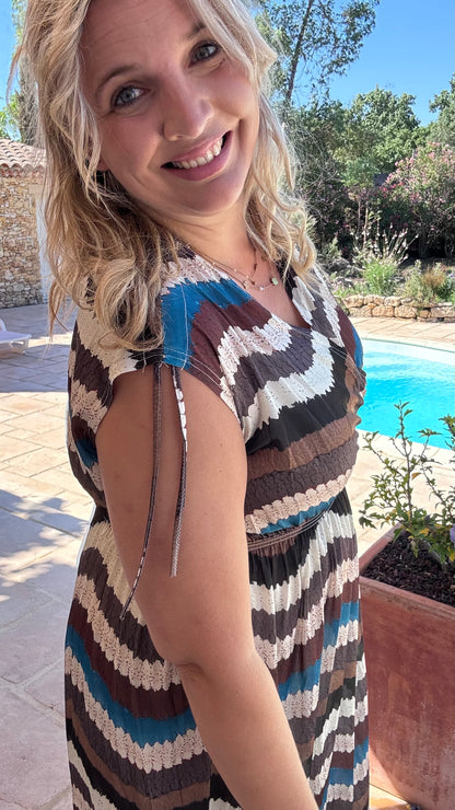Every Woman Dress - Aztec glow (bruin/blauw)